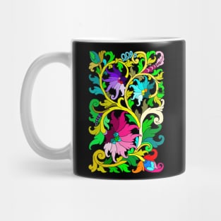 colourfull classic floral carved object Mug